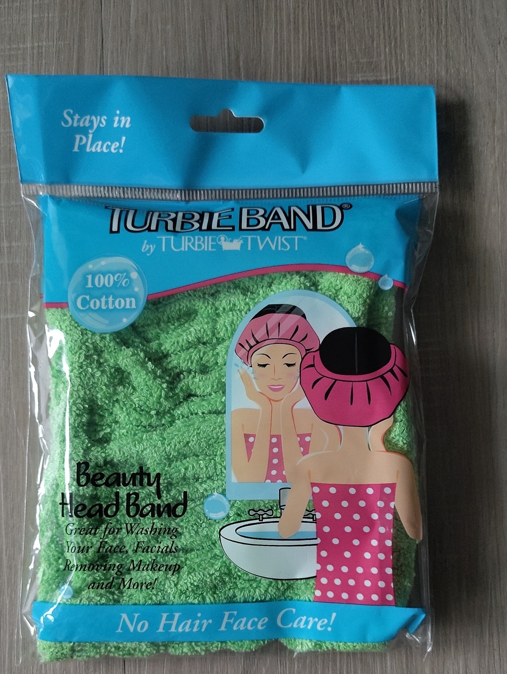 New Turbie Band  Green Cotton Beauty Headband